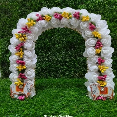 Decorated Phool Bangla for Temple