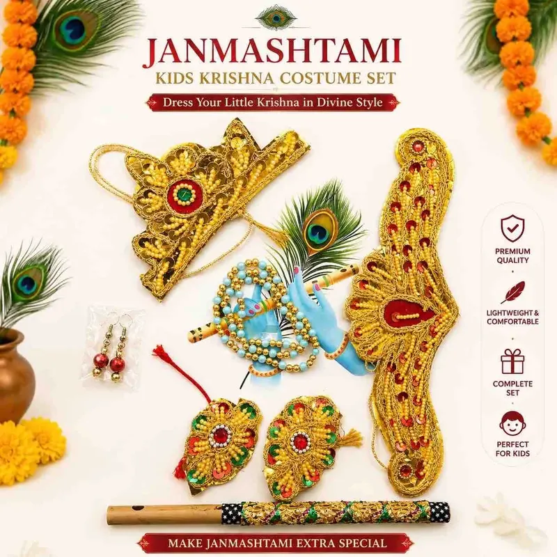 kids janmashtami krishna jewellery